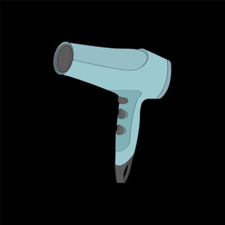 hair dryer vector art hand drawing, isolated, vector for coloring book.&#xD;&#xA;のイラスト素材