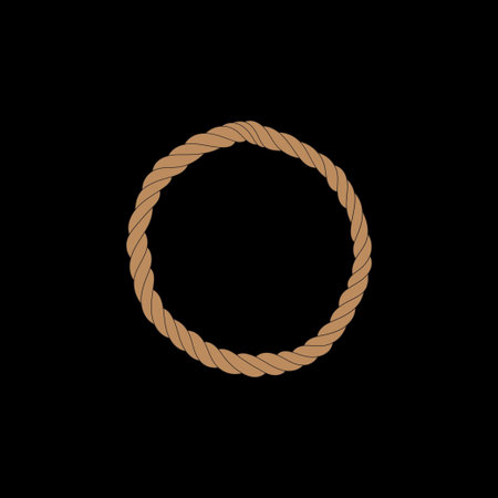 Rope Knots Borders Design Element. Vector illustration of Rope Knot. Rope Knot tamplate trainer &#xD;&#xA;のイラスト素材