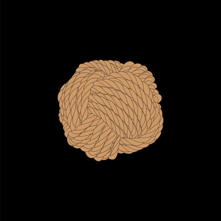 Rope Knots Borders Design Element. Vector illustration of Rope Knot. Rope Knot tamplate trainer &#xD;&#xA;のイラスト素材