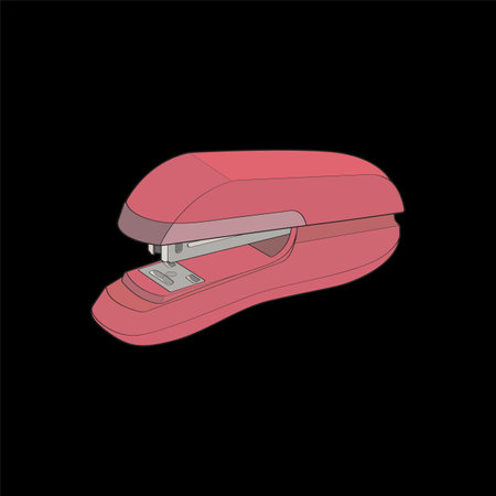 stapler in vector art style, isolated on black background. stapler in vector art style for coloring book.
のイラスト素材