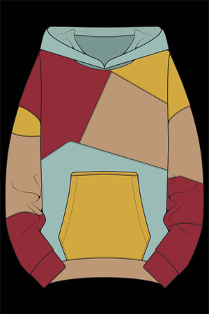 Illustration of a man's shirt on a dark background, vectorのイラスト素材