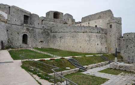 Monte Sant'Angelo Castle - courtyard, Gargano, Italyのeditorial素材