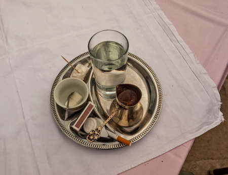Traditionally served Bosnian coffeeのeditorial素材