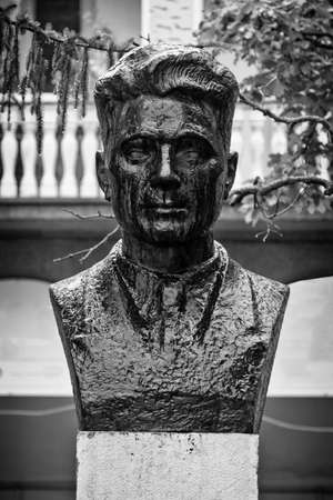 Pavlikeni, Bulgaria - Jun 21, 2015: Monument of Atanas Filev in Pavlikeni, Bulgariaのeditorial素材