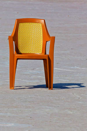 Plastic chair in Salt Lake  Turkeyの写真素材