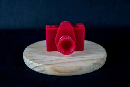 Decorative candles in the form of the cameraの写真素材