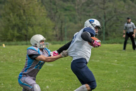 Bor, Serbia - April 17, 2016: Rugby practice matchのeditorial素材