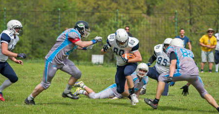 Bor, Serbia - April 17, 2016: Rugby practice matchのeditorial素材
