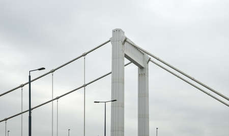 Elizabet bridge at Budapest, Hungary over River Danubeの写真素材