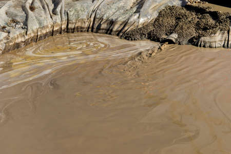 Details from the site on a geological examination of copperの写真素材