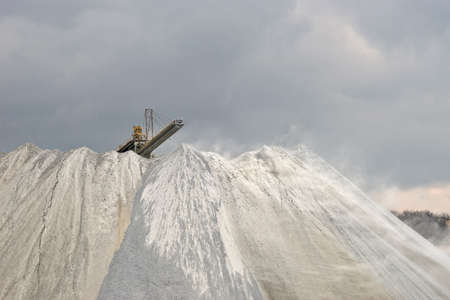 Tray tailings in the open pit copper mineの写真素材
