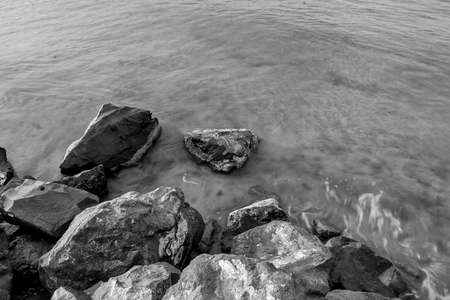 Rocks on seaside at Black sea Bulgariaの写真素材