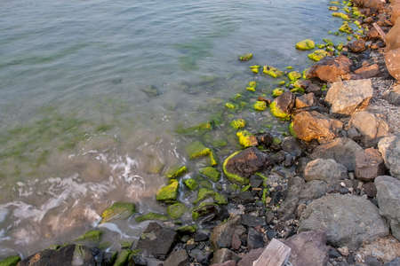 Rocks on seaside at Black sea Bulgariaの写真素材