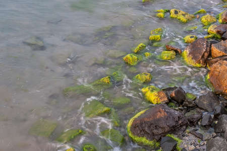 Rocks on seaside at Black sea Bulgariaの写真素材