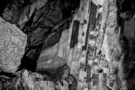 Caves and cave formations in the canyon of the river next to Bor in Serbia
