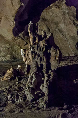Caves and cave formations in the canyon of the river next to Bor in Serbia