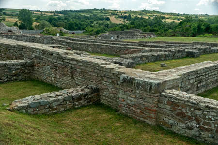 Zajecar, Serbia -  July 09, 2017: The historical archaeological site of Felix Romuliana from the Roman Empireのeditorial素材