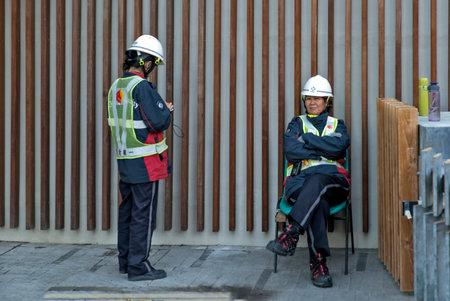 Hong Kong, China, 01/17/2018 Sreet scene from Hong Kongのeditorial素材