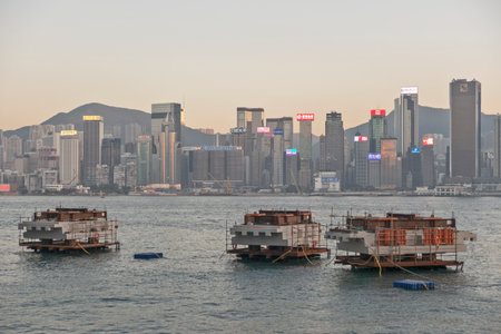 Hong Kong, China, 01/17/2018 Sreet scene from Hong Kongのeditorial素材
