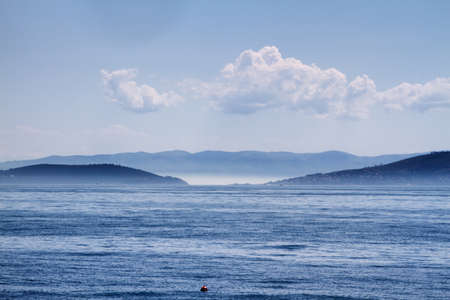 A scenery from Marmara Sea and some part of Prince Islandsの写真素材