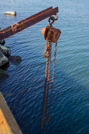 old rusty winch for pulling boats out
