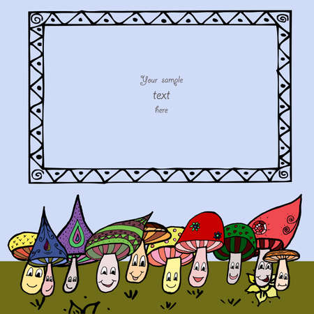 Mushroom Fieldのイラスト素材