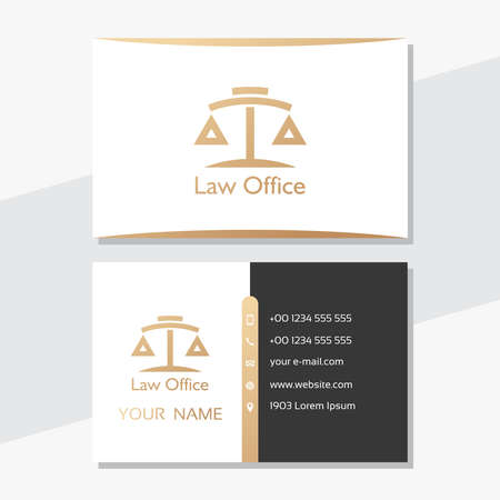 Law Office, Lawyer services.Business Card design templateのイラスト素材
