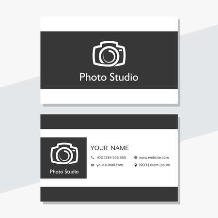 Photographer business card template, photography vectorのイラスト素材