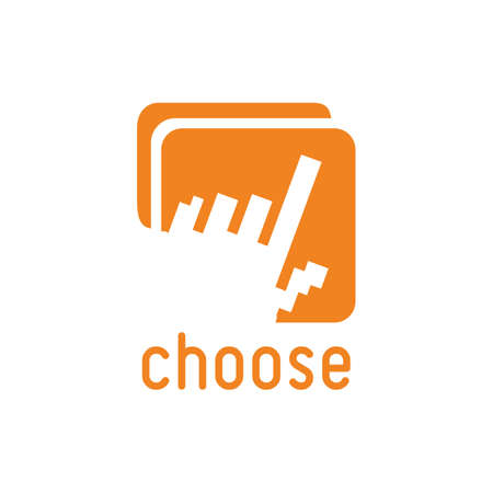 choose logo, web icon, choose vector symbolのイラスト素材