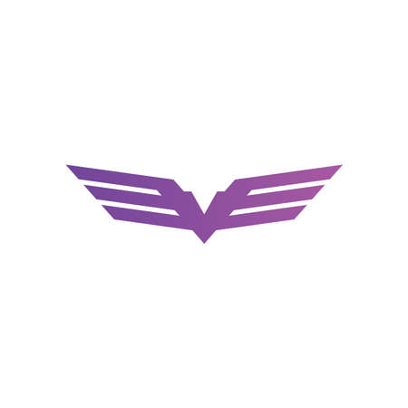 Flying Bird vector logo. Luxury bird, eagle, hawk, vector line logotype design.のイラスト素材