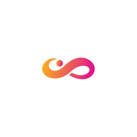 Infinity symbol logo, eternity icon vector illustrationのイラスト素材