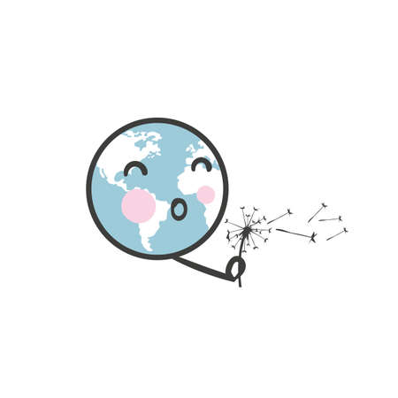 happy world logo template design.のイラスト素材