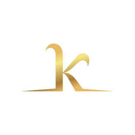 K gold modern luxury symbol logoのイラスト素材