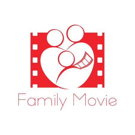 Family Movie logo, film, television logoのイラスト素材