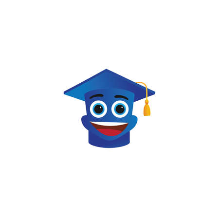 graduated logo universty symbol education icon vectorのイラスト素材