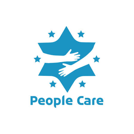 People Care Logo, volunteer the community logoのイラスト素材