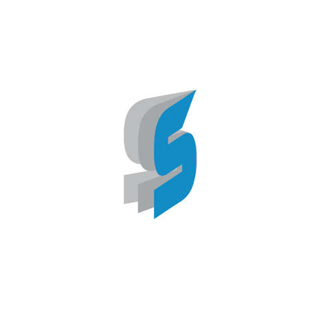 Book logo store, library, read club S letter iconのイラスト素材