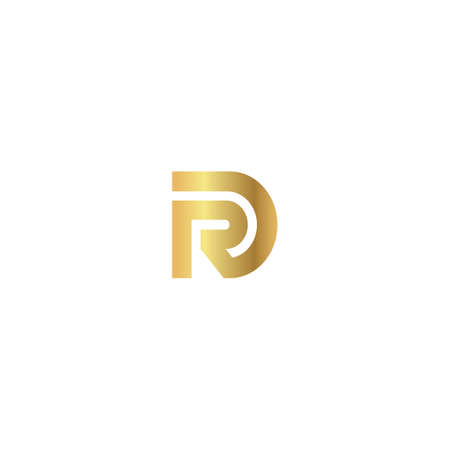 R royal luxury golden logo, decoration emblemのイラスト素材