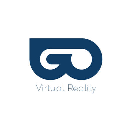 GP Virtual Reality logo, 3D VR Eyewear Conceptのイラスト素材