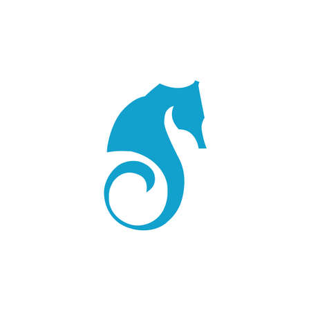 Seahorse tattoo symbol colorful bird logoのイラスト素材