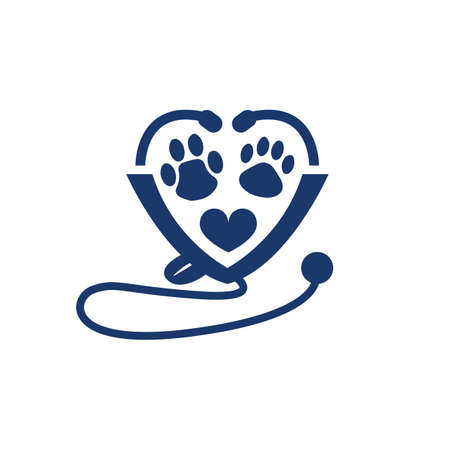 veterinary clinic logo, animal, hospital, petのイラスト素材