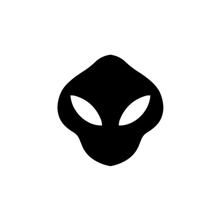 alien logo icon, creature, face of unknown entityのイラスト素材
