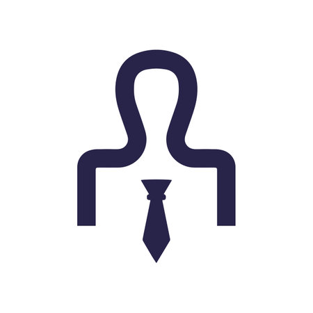 Staff icon Business attire Business style Logo icon for app modern corporate, abstract letter logoのイラスト素材