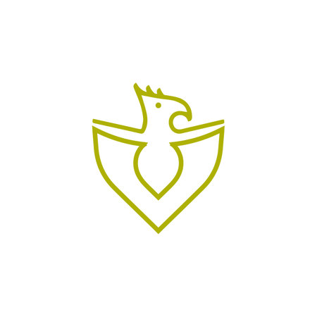 modern silhouette line eagle logo design bird logo design modern corporate, abstract letter logoのイラスト素材