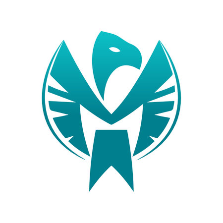 modern blue eagle logo design bird logo design modern corporate, abstract letter logoのイラスト素材