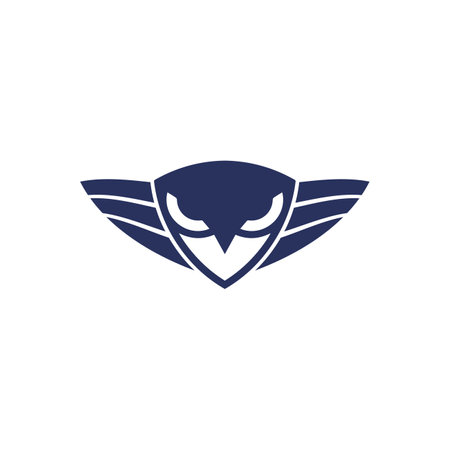 owl logo wise bird symbol forest zone owl symbol design, graphic, minimalist.logoのイラスト素材