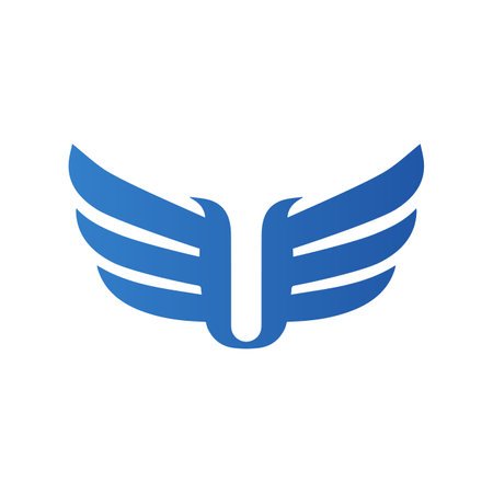 u logo wings logo symbol for players design, graphic, minimalist.logo