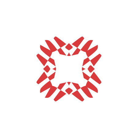 Vector icon simple logo with pointed cornersのイラスト素材