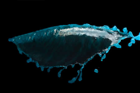 Blue water splashの写真素材