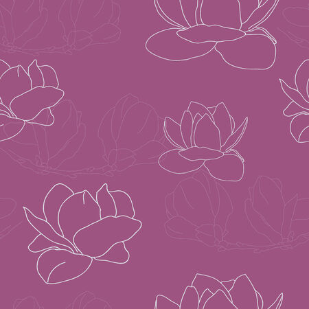 Vintage background with magnolias flowersのイラスト素材